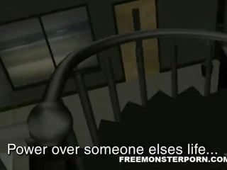 Busty 3D cartoon divinity suck sand tugs an old man's member