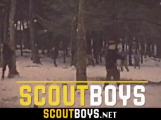 트윈 크 도착 그의 바보 펌핑 옥외 로 grown-up gay-scoutboys&period;net