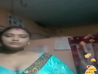 Tamil hinduskie grubaska niebieski silky bluza żyć, seks wideo 02
